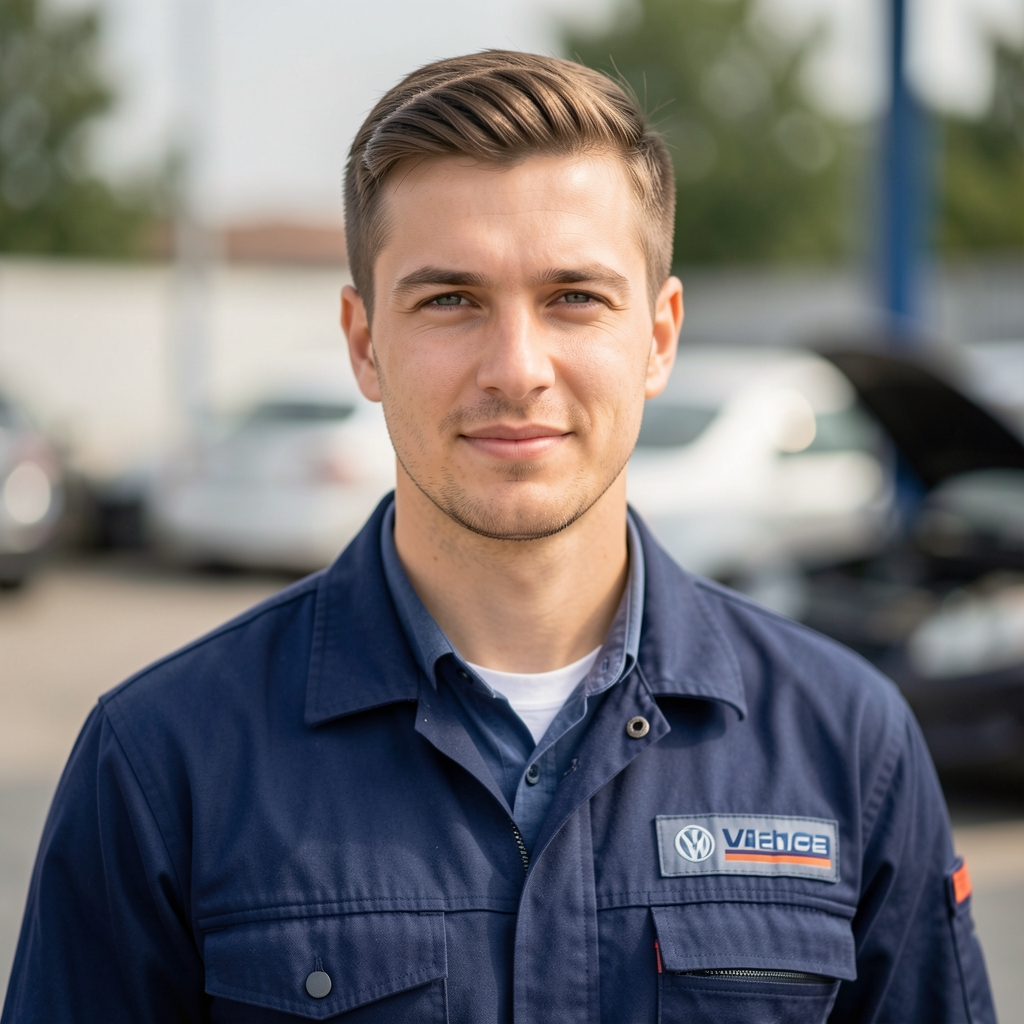Marko Vasić mehaničar auto servisa iz Novog Sada portretna fotografija