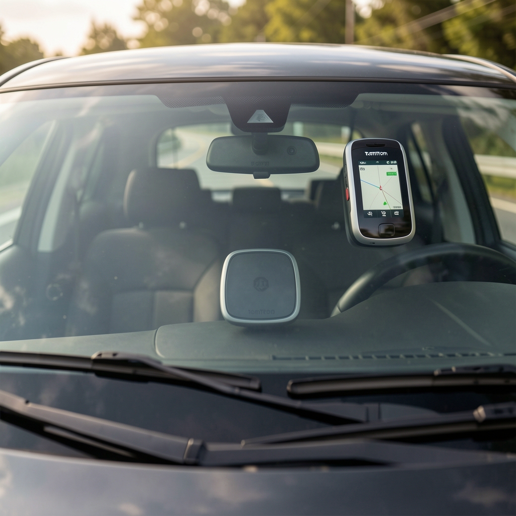 TomTom GO Classic montiran na vetrobransko staklo vozila tokom vožnje