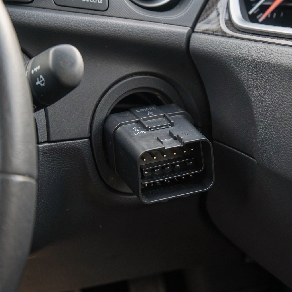 ELM327 Bluetooth OBD2 adapter mali crni uređaj koji se priključuje na OBD port automobila za dijagnostiku pametnim telefonom